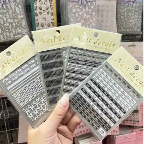 Sticker Nail Hình Dán 3D - 5D Mẫu Chữ Thương Hiệu Trang Trí Móng Mã HOT [ TÚ ANH NAIL ]