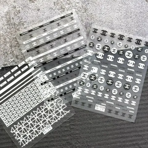 Sticker Nail Hình Dán 3D - 5D Mẫu Chữ Thương Hiệu Trang Trí Móng Mã HOT [ TÚ ANH NAIL ]