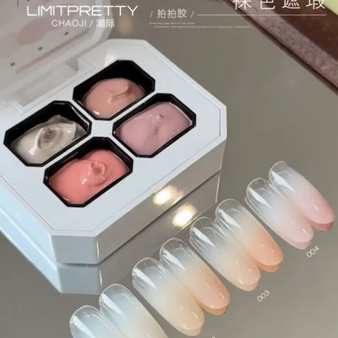 Khay 4 Màu Gel Dặm Ombre Tông Cơ Bản Nhất Che Khuyết Điểm Cho Móng - Gel Dặm Ombre Đa Năng Siêu Đặc [ TÚ ANH NAIL ]