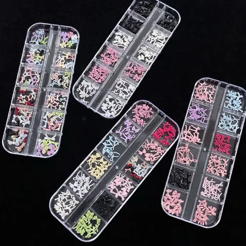 Charm Nơ Nhí 12 Ngăn Mẫu Mới Mix Nhiều Kiểu Đa Dạng Đính Móng Tay Trang Trí Nailbox Siêu Xinh HOT [ TÚ ANH NAIL ]