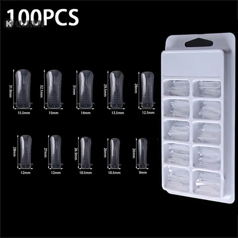 Móng giả móng úp gel gôm đủ size phom chuẩn hộp 100 chiếc chuyên dụng ngành nail