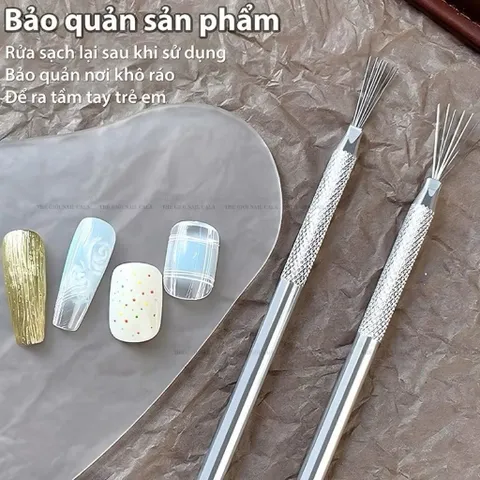 Cây cào 7 chấu Nail - Dụng cụ tạo hình lấy gel đa năng ngành Nail thép không gỉ siêu bền HO.T