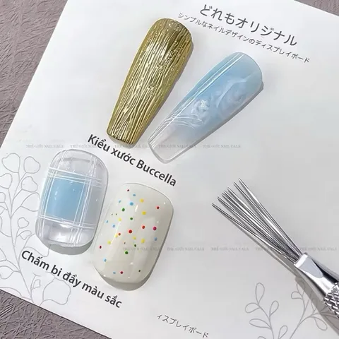Cây cào 7 chấu Nail - Dụng cụ tạo hình lấy gel đa năng ngành Nail thép không gỉ siêu bền HO.T