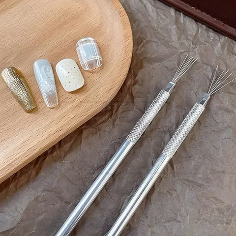 Cây cào 7 chấu Nail - Dụng cụ tạo hình lấy gel đa năng ngành Nail thép không gỉ siêu bền HO.T