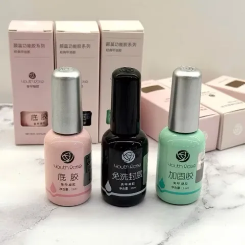 Bộ Base Top hoa hồng Youth Rose chai 15ml 20ml - Gel liên kết phủ bóng siêu bền chính hãng [ TÚ ANH NAIL ]