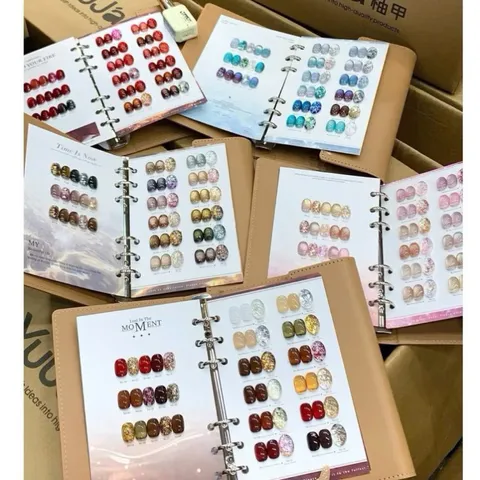 Set sơn mắt mèo mix nhũ YuuJa 24 màu cao cấp hiệu ứng cực quang siêu sáng tặng kèm bảng màu gấp da VIP [ TÚ ANH NAIL ]