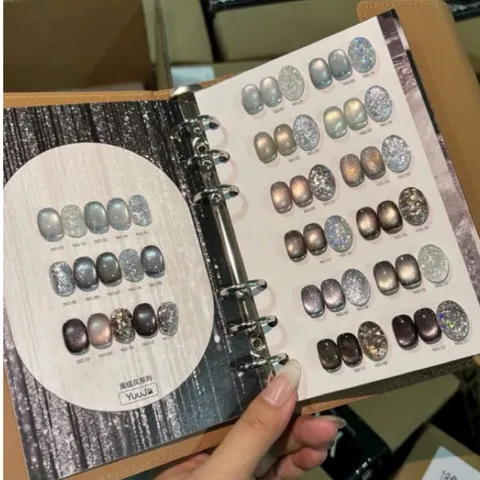Set sơn mắt mèo mix nhũ YuuJa 24 màu cao cấp hiệu ứng cực quang siêu sáng tặng kèm bảng màu gấp da VIP [ TÚ ANH NAIL ]