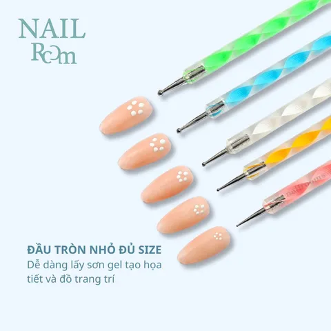 Set 5 cây chấm bi đủ size vẽ tạo hình trang trí nail đa năng