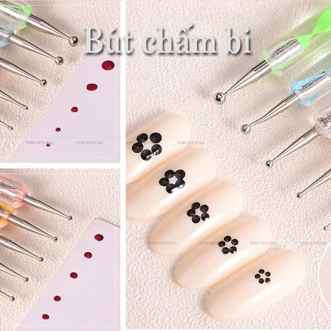 Set 5 cây chấm bi đủ size vẽ tạo hình trang trí nail đa năng
