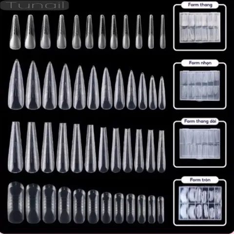 Móng Úp Gel Gôm Hộp 120 Chiếc Đủ Phom Tạo Khuôn Móng Dual Phom - Nối Dài Móng Chuyên Dụng [ TÚ ANH NAIL ]