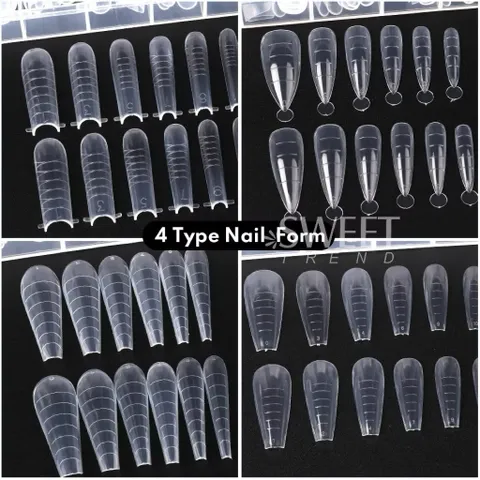 Móng Úp Gel Gôm Hộp 120 Chiếc Đủ Phom Tạo Khuôn Móng Dual Phom - Nối Dài Móng Chuyên Dụng [ TÚ ANH NAIL ]