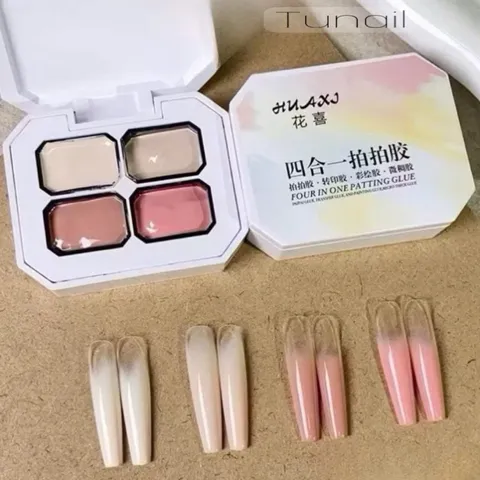 Gel ombre Nail khay 4 tông Nude cơ bản che khuyết điểm móng - sơn vẽ tạo mẫu Nail ombre đa năng [ TÚ ANH NAIL ]