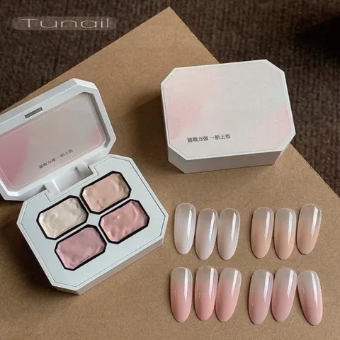 Gel ombre Nail khay 4 tông Nude cơ bản che khuyết điểm móng - sơn vẽ tạo mẫu Nail ombre đa năng [ TÚ ANH NAIL ]