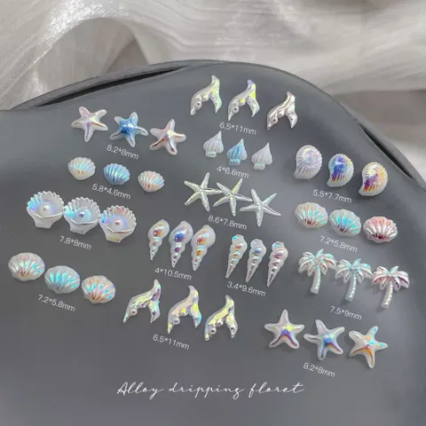 [ HOT ] Charm Ngao Sò Ốc Hến Khay 12 Kiểu Mix Tạo Mẫu Nail Biển Mã Hot Xu Hướng Nail [ TÚ ANH NAIL ]