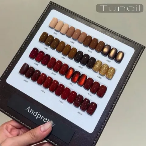 Set Sơn Andpretty 16 Màu Cao Cấp Kết Hợp Các Tone Nâu Đỏ Nhũ Mắt Mèo Siêu Sáng Tặng Kèm Bảng Màu HOT [ TÚ ANH NAIL ]
