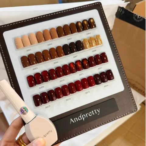 Set Sơn Andpretty 16 Màu Cao Cấp Kết Hợp Các Tone Nâu Đỏ Nhũ Mắt Mèo Siêu Sáng Tặng Kèm Bảng Màu HOT [ TÚ ANH NAIL ]