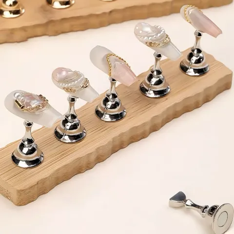 Đế Gỗ Nam Châm Hình Quân Cờ Set 5 - 10C Gắn Móng Giả Nailbox Loại Cao cấp Siêu Chắc Chắn Cho Thợ Nail [ TÚ ANH NAIL ]