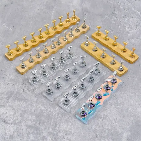 Đế Gỗ Nam Châm Hình Quân Cờ Set 5 - 10C Gắn Móng Giả Nailbox Loại Cao cấp Siêu Chắc Chắn Cho Thợ Nail [ TÚ ANH NAIL ]