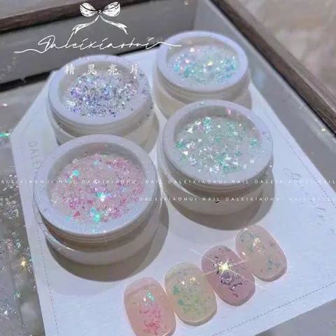Set 4 Hũ Nhũ Khổng Tước - Nhũ Vụn Thuỷ Tinh Hiệu Ứng Lấp Lánh Siêu Sáng Tạo 1001 Mẫu Nail Xinh [ TÚ ANH NAIL ]