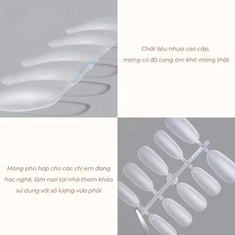 Hộp 100C Móng Úp Giả Nhám Sẵn Làm Nailbox Đủ Phom Chia Size S,M Tiện Lợi Mỏng Dẻo Ôm Không Nứt Gãy [ TÚ ANH NAIL ]