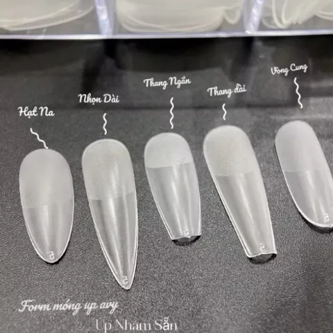 Móng úp nhám sẵn HSM phom tròn hạt gạo hộp 500 móng đủ size form chuẩn mã HOT [ TÚ ANH NAIL ]