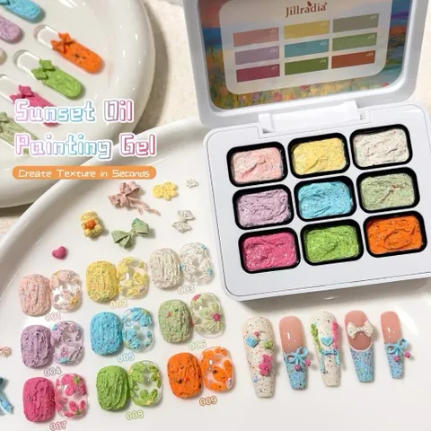 Khay 9 màu gel ombre Nail cao cấp nhiều mẫu sơn vẽ tạo Nail ombre đa năng mã HOT [ TÚ ANH NAIL ]