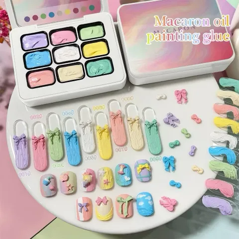 Khay 9 màu gel ombre Nail cao cấp nhiều mẫu sơn vẽ tạo Nail ombre đa năng mã HOT [ TÚ ANH NAIL ]