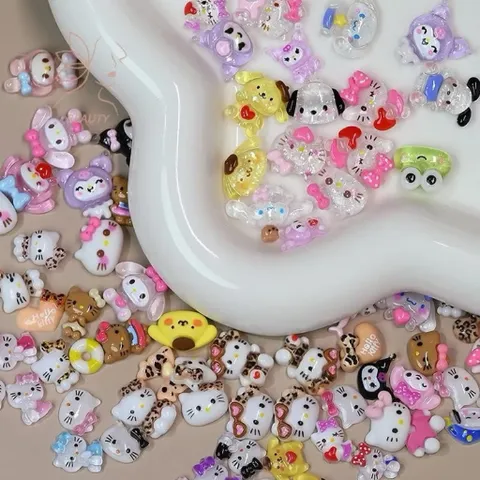 [ HOT ] Khay Charm Hoạt Hình Hello Kitty 12 Ngăn Mix Nhiều Kiểu Trang Trí Móng Tay Nailbox Xinh Xắn [ TÚ ANH NAIL ]