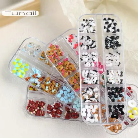 [ HOT ] Khay Charm Hoạt Hình Hello Kitty 12 Ngăn Mix Nhiều Kiểu Trang Trí Móng Tay Nailbox Xinh Xắn [ TÚ ANH NAIL ]