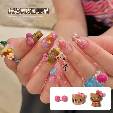[ HOT ] Khay Charm Hoạt Hình Hello Kitty 12 Ngăn Mix Nhiều Kiểu Trang Trí Móng Tay Nailbox Xinh Xắn [ TÚ ANH NAIL ]