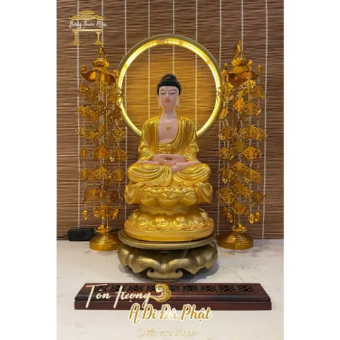 Tôn tượng Tây Phương Tam Thánh 30cm cực đẹp 3 tượng MÀU VÀNG DƯƠNG KHOA SHOP