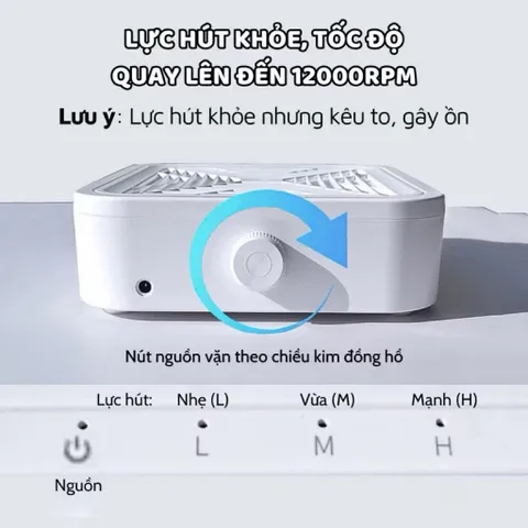 Máy Hút Bụi Nail SNRQI WL007 - WL008 120W Lực Hút Cực Mạnh , Siêu Êm CHÍNH HÃNG SNRQI T8 ( Tặng Cọ Phủi )