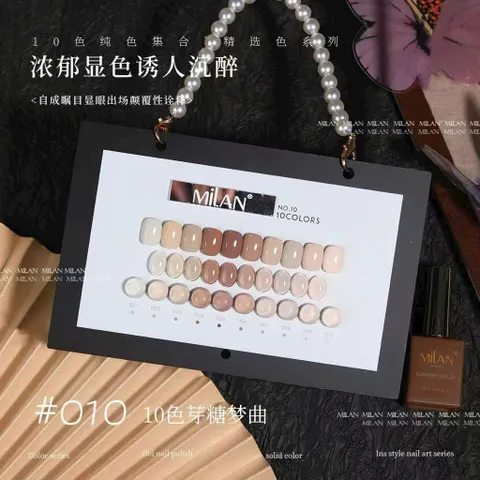Set sơn gel đỏ MILAN 10 màu HO.T nhất chất siêu đặc đẹp chuẩn tông chai 15ml [ Tặng bảng màu xịn ]