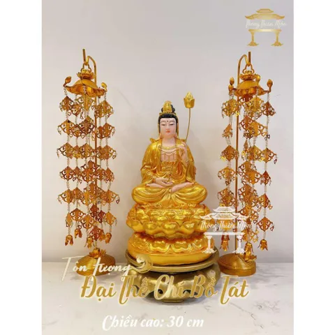 Tôn tượng Tây Phương Tam Thánh 30cm cực đẹp 3 tượng MÀU VÀNG DƯƠNG KHOA SHOP