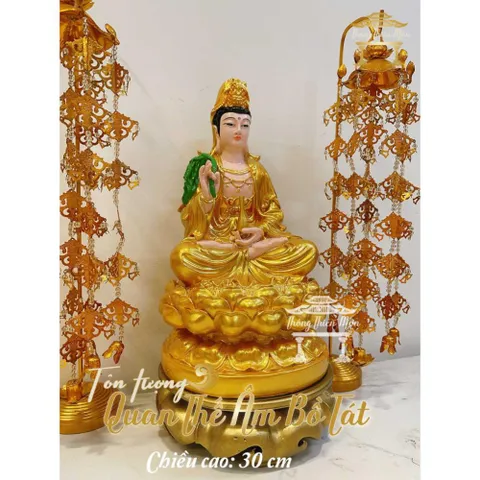 Tôn tượng Tây Phương Tam Thánh 30cm cực đẹp 3 tượng MÀU VÀNG DƯƠNG KHOA SHOP