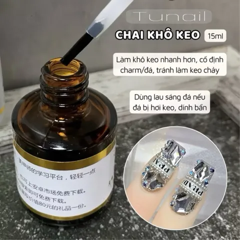 Dung dịch khô keo siêu tốc DD - Waloc lẻ chai giúp keo dán chắc bền chai 15ml Chính Hãng [ TÚ ANH NAIL ]