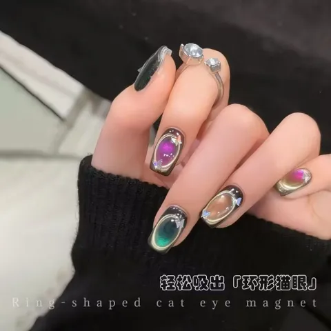 [ HOT ] Nam Châm Vòng Tròn Nail - Nam Châm Tạo Hình Sơn Mắt Mèo Vòng Tròn Siêu Nét Chỉ 3S Lực Hút Mạnh [ TÚ ANH NAIL ]