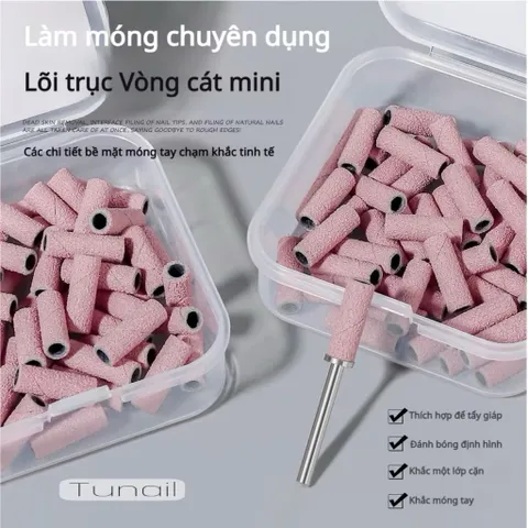 Combo Đầu Mài Giấy Nhám Móng Kèm Lõi Cắm Phiên Bản Nâng Cấp Bền Gấp Hai Lần Hộp 50 Chiếc Size 120-240 [ TÚ ANH NAIL ]