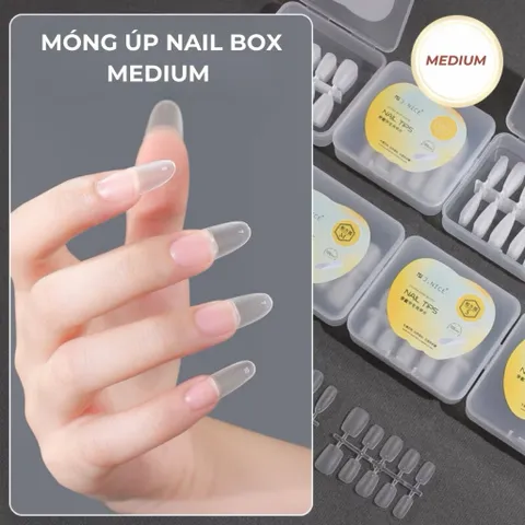 Móng Úp Nailbox Nhám Sẵn Nice - Xingme Hộp 100C Chia Size S,M Đủ Phom Chất Mỏng Dẻo Ôm Phom Không Gãy [ TÚ ANH NAIL ]