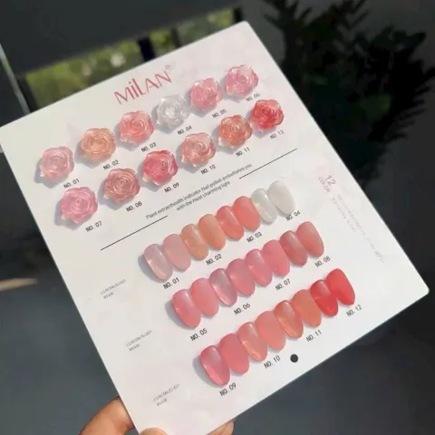Set Sơn Thạch Milan 10 Chai Đủ Tông Hot Cơ Bản Nhất Ngành Nail Tặng Kèm Bảng Màu Mica Xịn [ TÚ ANH NAIL ]