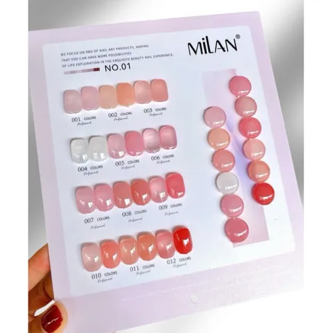 Set Sơn Thạch Milan 10 Chai Đủ Tông Hot Cơ Bản Nhất Ngành Nail Tặng Kèm Bảng Màu Mica Xịn [ TÚ ANH NAIL ]