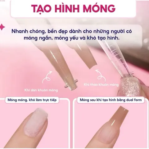 Móng Úp Gel Gôm Hộp 120c Đủ 12 Size 4 Phom Chuyên Dụng - Móng Úp Dual Phom Cao Cấp [ TÚ ANH NAIL ]