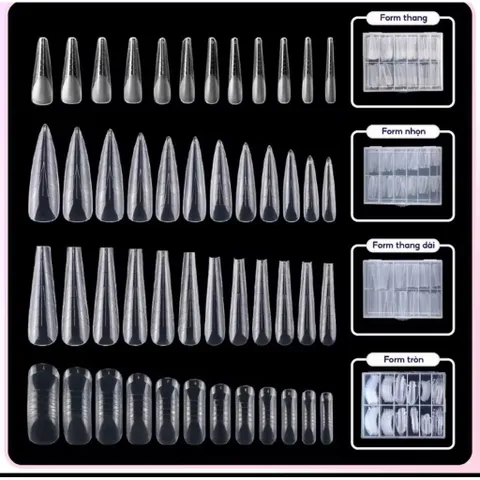 Móng Úp Gel Gôm Hộp 120c Đủ 12 Size 4 Phom Chuyên Dụng - Móng Úp Dual Phom Cao Cấp [ TÚ ANH NAIL ]