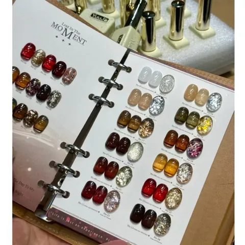 Set sơn mắt mèo - nhũ YuuJa 24 màu cao cấp hiệu ứng siêu sáng tặng kèm bảng da gấp cực Xịn [ TÚ ANH NAIL ]
