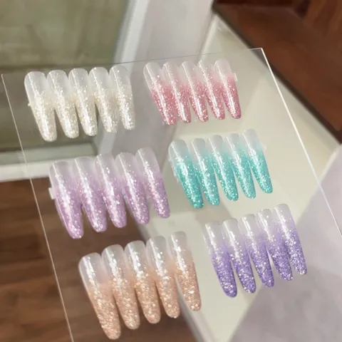 Khay Gel Nhũ Thạch Cao Mịn - Nhũ Khổng Tước Hiệu Ứng Lấp Lánh Siêu Sáng Cho Móng - Gel Dặm Ombre Nail Đa Năng Mã HOT