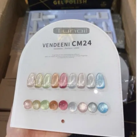 Set 9 sơn gel mắt mèo kim cương ánh nước VDN hiệu ứng siêu sáng tặng kèm bảng màu xịn mã HOT [ TÚ ANH NAIL ]