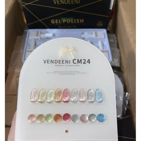 Set 9 sơn gel mắt mèo kim cương ánh nước VDN hiệu ứng siêu sáng tặng kèm bảng màu xịn mã HOT [ TÚ ANH NAIL ]
