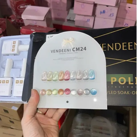 Set 9 sơn gel mắt mèo kim cương ánh nước VDN hiệu ứng siêu sáng tặng kèm bảng màu xịn mã HOT [ TÚ ANH NAIL ]