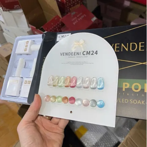 Set 9 sơn gel mắt mèo kim cương ánh nước VDN hiệu ứng siêu sáng tặng kèm bảng màu xịn mã HOT [ TÚ ANH NAIL ]
