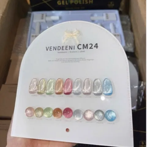Set 9 sơn gel mắt mèo kim cương ánh nước VDN hiệu ứng siêu sáng tặng kèm bảng màu xịn mã HOT [ TÚ ANH NAIL ]